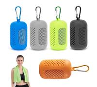 Shibida 5 Unidades Toalla de enfriamiento,Toalla Deportiva de Secado rápido con Fundas de Silicona portátiles,Toallas Deportiva para Fitness al Aire Libre,Toallas de Yoga (30 x 100cm)