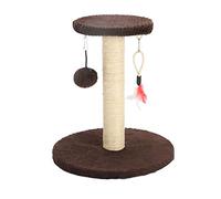 SHIBOHAN Cat Rasguño Post Moluso Tablero de Garras Vertical Mudado Resistente a SSAL Cat Stiming Mark Tesing Cat Supplies Una Variedad de Estilos para Elegir (Color : Small Stool Brown, Size : A)