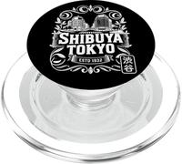 Shibuya Crossing Tokio Japón Retro Hanko Kanji Souvenir PopSockets PopGrip para MagSafe