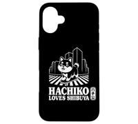Shibuya Hachiko Akita Inu Shibuya Crossing Kanji Souvenir Carcasa para iPhone 16 Plus