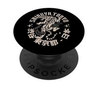 Shibuya Tokyo Tiger - Vintage Japan Streetwear Tiger PopSockets PopGrip Adhesivo