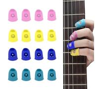 SHIDOW 16 almohadillas protectoras de silicona antideslizantes y reutilizables de 4 tamaños para clasificar papel, cotejar, coser, soldar, antiquemaduras, conteo de dinero, tocar guitarra, azul,