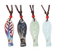 SHIDXIB 4 silbatos de cerámica hechos a mano que añaden un toque de naturaleza a tu hogar para regalo