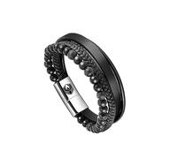 SHIEAGLELD Pulsera Cuero Hombre, Pulseras de Cuero Hombre Con Hebilla Magnética de Acero Inoxidable y Joyero de Pulsera Exclusivo para la Idea de Regalos para Hombres