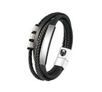 SHIEAGLELD Pulsera Cuero Hombre Pulseras de Cuero Hombre Con Hebilla Magnética de Acero Inoxidable y Joyero de Pulsera Exclusivo para la Idea de Regalos para Hombres