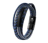 SHIEAGLELD Pulsera Cuero Hombre, Pulseras de Cuero Hombre Con Hebilla Magnética de Acero Inoxidable y Joyero de Pulsera Exclusivo para la Idea de Regalos para Hombres