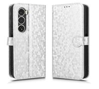 SHIEID Capa para itel A100 Estuche de teléfono móvil de patrón Pintado, Premium itel A100 Capa livro Suave Case-Plata