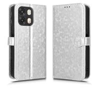 SHIEID Capa para OPPO A6s/A6 Estuche de teléfono móvil de patrón Pintado, Premium OPPO A6s/A6 Capa livro Suave Case-Plata