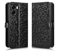SHIEID Capa para OPPO A6x 5G Estuche de teléfono móvil de patrón Pintado, Premium OPPO A6x 5G Capa livro Suave Case-Negro