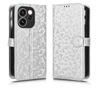 SHIEID Capa para Reno 15A, Estuche de teléfono móvil de patrón Pintado, [Protección Completa] [Ranura Tarjeta][Función Soporte] Funda para Reno 15A-Plata