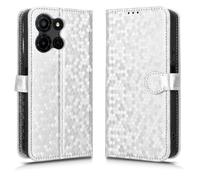 SHIEID Capa para TCL K33 Estuche de teléfono móvil de patrón Pintado, Premium TCL K33 Capa livro Suave Case-Plata