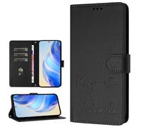 SHIEID Carcasa para ZTE Nubia Music 2, Funda [RFID] Funda de teléfono Pintada con una Sonrisa [Tarjetas Ranuras], Funda para ZTE Nubia Music 2-Negro