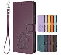SHIEID Carcasa para ZTE Nubia Music 2, [Magnética] Funda de Cuero PU Cartera Billetera con [Tarjetas Ranuras], Compatible para ZTE Nubia Music 2-Morado