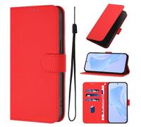 SHIEID Funda Compatible para OPPO A6x 4G [Cierre Magnético] Case de Cuero PU Cartera Billetera [Soporte]+[Tarjetas Ranuras] Carcasa para OPPO A6x 4G-Rojo