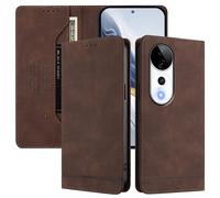 SHIEID Funda par Vivo V40 5G Carcasa Cover Protectora con Ranura para Tarjetas y Billetera y Cierre Magnético Fundas Compatible Vivo V40 5G