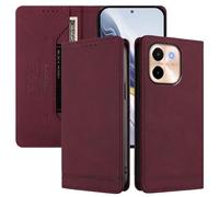 SHIEID Funda par Vivo Y28 4G Carcasa Cover Protectora con Ranura para Tarjetas y Billetera y Cierre Magnético Fundas Compatible Vivo Y28 4G