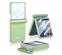 SHIEID Funda para Galaxy Z Flip 7 con lápiz capacitivo, bisagra magnética, protector de pantalla integrado y soporte para bolígrafo S, funda de cuerpo completo de 360° para Samsung Z Flip 7, color