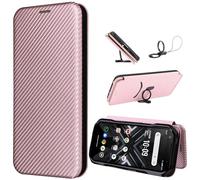 SHIEID Funda para Moto G67 Power,Caja del teléfono de Fibra de Carbono, con función de Soporte Case, el Estuche con Tapa magnética Estuche para Compatible para Moto G67 Power-Rosa roja