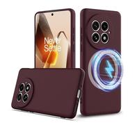 SHIEID Funda para OnePlus 13, Carcasa Silicona Suave Gel, Compatible con Todos Los Accesorios mag-Safe, Funda Goma Cubierta Telefono Cobertura para OnePlus 13-Rojo