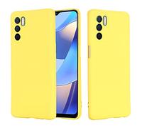 SHIEID Funda para OPPO A16/A16s,Carcasa Silicona Suave Gel Rasguño y Resistente Teléfono Móvil Cover,Funda Goma Cubierta Telefono Cobertura para OPPO A16/A16s-Amarillo