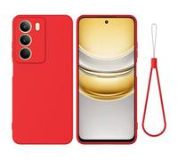 SHIEID Funda para Realme C75 5G/C73,Carcasa Silicona Suave Gel Rasguño y Resistente Teléfono Móvil Cover,Funda Goma Cubierta Telefono Cobertura para Realme C75 5G/C73-Rojo