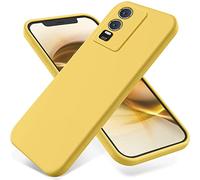 SHIEID Funda para Vivo Y76/Y76s,Carcasa Silicona Suave Gel Rasguño y Resistente Teléfono Móvil Cover,Funda Goma Cubierta Telefono Cobertura para Vivo Y76/Y76s-Amarillo