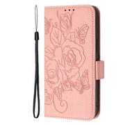 SHIEID Funda para ZTE Blade A35E Fundas Wallet Case, Diseño Retro del Modelo de Flores, Ranuras para Tarjetas, Magnético Flip Wallet Case Cover Adecuado para ZTE Blade A35E, Rosa
