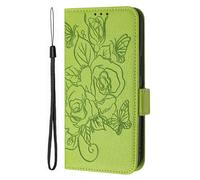 SHIEID Funda para ZTE Nubia Focus Pro 5G Fundas Wallet Case, Diseño Retro del Modelo de Flores, Ranuras para Tarjetas, Magnético Flip Wallet Case Cover Adecuado para Nubia Focus Pro 5G, Verde