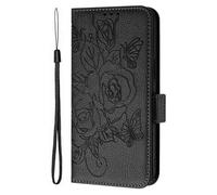 SHIEID Funda para ZTE Nubia Red Magic 10 Pro Fundas Wallet Case, Diseño Retro del Modelo de Flores, Magnético Flip Wallet Case Cover Adecuado para ZTE Nubia Red Magic 10 Pro, Negro
