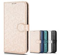 SHIEID Handyhülle für ZTE Nubia Neo3 GT 5G Hülle, Leder Tupfenmuster Schutzhülle ZTE Nubia Neo3 GT 5G Handytasche, [Kartenfach] [Standfunktion] -Rose Rot
