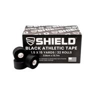 SHIELD | 32 unidades de cinta atlética a granel - 1.5 pulgadas x 45 pies por rollo, fácil de rasgar, fuerte, mejor cinta para atletas, entrenadores de terapia médica, fabricado en Estados Unidos