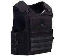 SHIELD Germany - Chaleco antibalas con SK1 - SK4 y protección antipinchazos, chaleco antipinchazos para hombre, chaleco de seguridad, chaleco protector antibalas negro, XXL