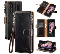 Shieldtop Compatible con Samsung Galaxy Z Fold 3 5G Case de billetera con S Pen Pen Women Man Rfid Bloqueo de PU Flip Flip Case de telfonos Protecto