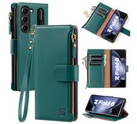 Shieldtop Compatible con Samsung Galaxy Z Fold 6 5 g Case de billetera S Pen Pen Mujer Man Man Bloqueo de PU Flip Flip Flip Case Protective Store Tar