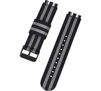 Shieranlee Compatible con Swatch strap(17mm 19mm 20mm 22mm),Pulsera de Repuesto de Nylon Suave con Cierre Ajustable