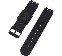 Shieranlee Compatible con Swatch strap(17mm 19mm 20mm 22mm),Pulsera de Repuesto de Nylon Suave con Cierre Ajustable