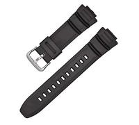Shieranlee Correa Compatible con Casio MCW-100H/110H/W-S220/HDD-S100 WV-200/AE-2000/2100 Resin Strap 16mm Watch Accessories Silicone Strap