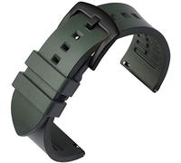 Shieranlee Correa de reloj deportiva, correa de reloj de reemplazo de correa de reloj de liberación rápida de caucho fluoro FKM para reloj deportivo 19mm 20mm 21mm 22mm 24mm for Men Women