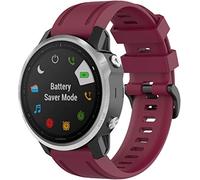 Shieranlee Correa deportiva de silicona de vino de 20 mm para Garmin Fenix 7S Series