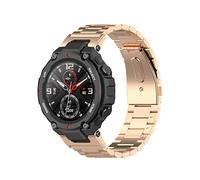 Shieranlee Correas de metal compatibles con Amazfit T-Rex pro Correa,strap de repuesto de acero inoxidable para Amazfit T-Rex Golf Watch