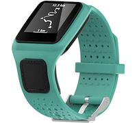 Shieranlee Pulsera Compatible con Tomtom Runner 1 / Multi-Sport - Brazalete de Silicona en Azul Oscuro sin Fitness Tracker