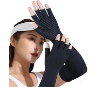 SHIFANQI Guantes largos de cobre para artritis, guantes de compresión extralargos con infusión de cobre para mujeres y hombres, para escribir en computadora, túnel carpiano y apoyo para aliviar el