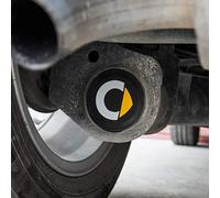 SHIFENG Benz Smart Fortwo ForFour - Tapa de goma impermeable para chasis de coche, Benz Smart Fortwo ForFour, accesorios automotrices (negro con logotipo C)