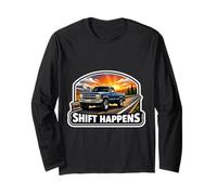 Shift Happens Funny Manual Gear Pick Up Truck Dueño Amante Manga Larga
