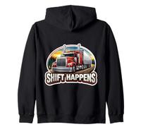 Shift Happens Funny Truck Driver Trucker Truckie Pun Truck Sudadera con Capucha