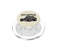 Shift Happens Vintage Rat Rod Hotrod Car Street Rod Diseño PopSockets PopGrip para MagSafe