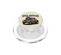 Shift Happens Vintage Rat Rod Hotrod Car Street Rod Diseño PopSockets PopGrip para MagSafe