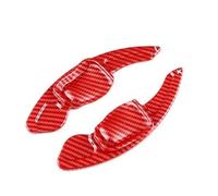Shift Paddle Extension Para Asiento Para Leon 2005-2012 Estilo De Fibra Carbono ABS Cubierta Embellecedora Palanca Cambios Para Volante Coche(Red Carbon Fiber)