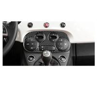 Shift Pannello Trim Fibra De Carbono Suave Real para Fiat 500 2008 2009 2010 2011 2012 2013 2014 2015 2016 2017 2018 2019 2020 2021 2022 2023 Centro Console Panel Trim(E)