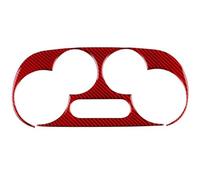 Shift Pannello Trim Para Fiat Para Abarth 595 2012 2013 2014 2015 2016 2017 2018 2019 2020 2021 2022 2023 Fibra De Carbono Suave Real(Manual climate Red)